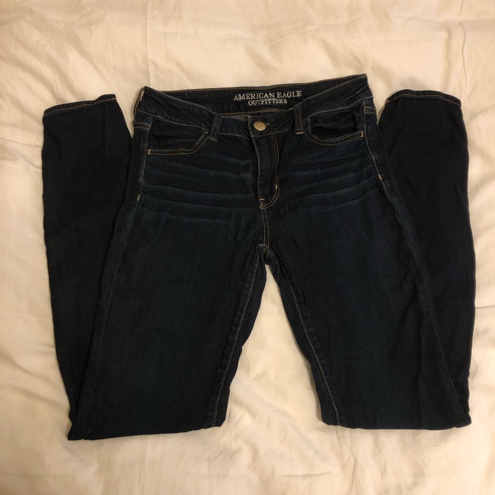 American Eagle Dark Wash Jeggings | sz 8 Long